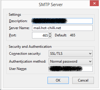 SMTP-Konfiguration für Mozilla Thunderbird (Windows)