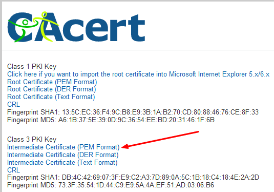 CAcert Zertifikatsinstallation Internet Explorer 7